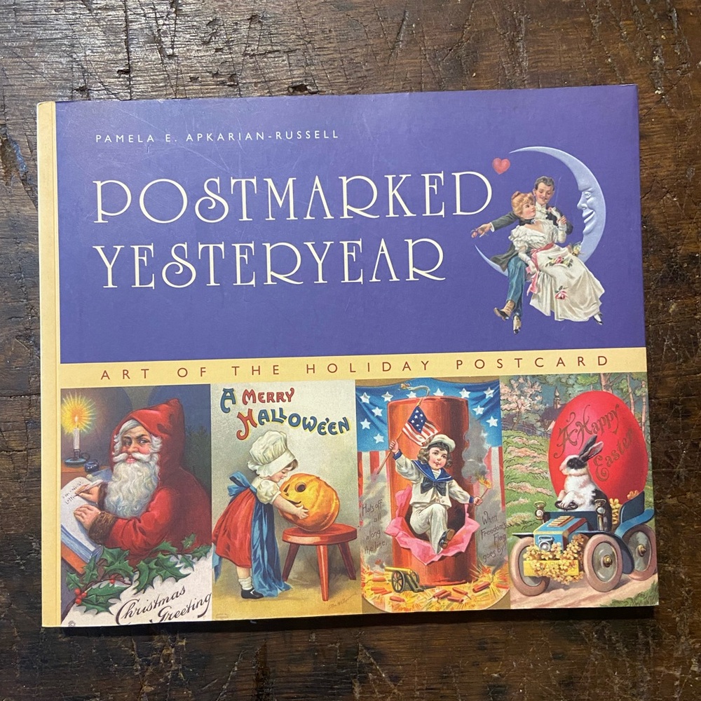 Book Postmarked Yesteryear Holiday Postcards. 2001